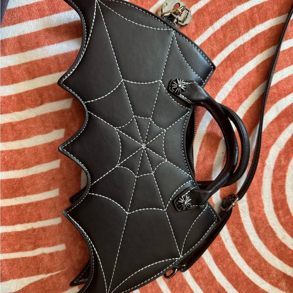 Black Spider Web Design Women's Bag